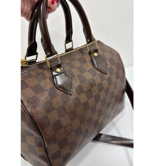 Authentic Louis Vuitton Damier Ebene Speedy 25 Bandouliere - Picture 7 of 16